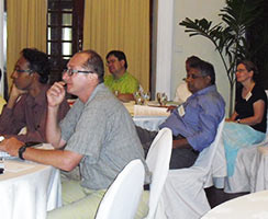 Participants during a presentation